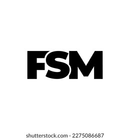 FSM initial letter monogram logo