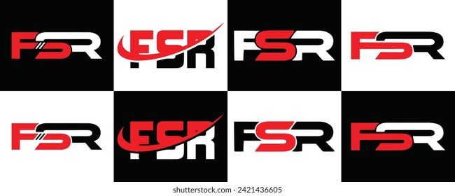 FSR logo. F S R design. White FSR letter. FSR, F S R letter logo design. Initial letter FSR linked circle uppercase monogram logo.
