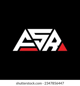 FSR Dreieck-Buchstaben Logo Design mit Dreieck Form. FSR Dreieck Logo Design Monogramm. FSR Dreieck-Vektorlogo-Vorlage mit roter Farbe. Das dreieckige FSR-Logo Einfach, elegant und luxuriös.