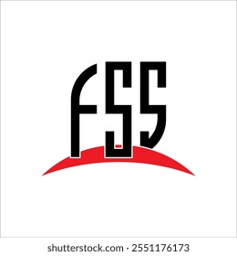 Diseño de logotipo de letra FSS con fondo blanco en ilustrador, fuente de alfabeto moderno de logotipo de Vector