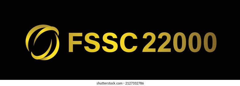 fssc icon, logo in gold vector illustration