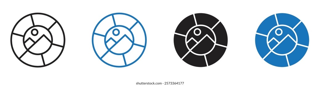Fstop icon Flat line symbol