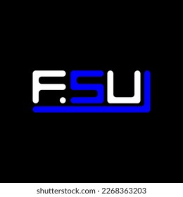 FSU letter logo creative design with vector graphic, FSU simple and modern logo.