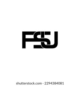 fsu lettering initial monogram logo design