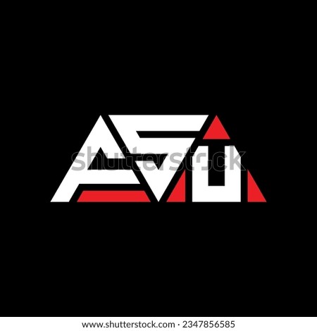FSU triangle letter logo design with triangle shape. FSU triangle logo design monogram. FSU triangle vector logo template with red color. FSU triangular logo Simple, Elegant, and Luxurious design.