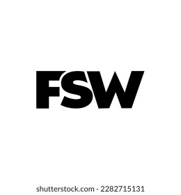 FSW initial letter monogram logo