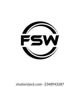 FSW Logo Design, Inspiration for a Unique Identity. Modern Elegance and Creative Design. Watermark Your Success with the Striking this Logo.