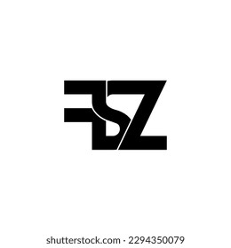 fsz initial letter monogram logo design