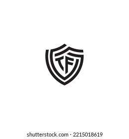 FT abstract line shield concept in high quality professional design that will print well across any print media