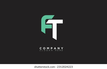 FT Alphabet letters Initial Monogram Logo TF, F und T