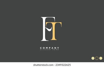 FT Alphabet letters Initials Monogram logo TF, F and T
