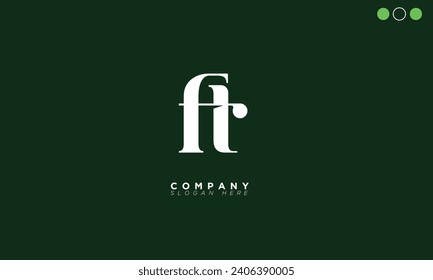 FT Alphabet letters Initial Monogram Logo TF, F und T
