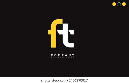 FT Alphabet letters Initial Monogram Logo TF, F und T
