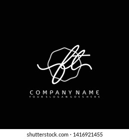 FT Initial handwriting logo concept