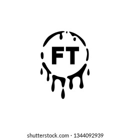 FT  Initial Handwriting logo template vector