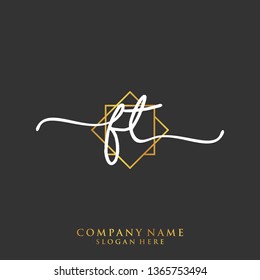 FT Initial handwriting logo template