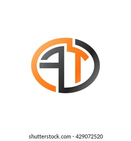 FT initial letters looping linked ellipse logo orange black