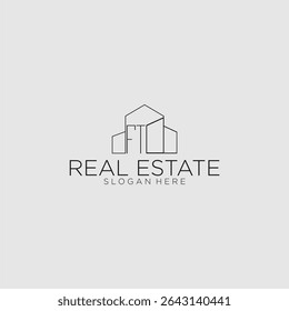 FT initial monogram logo for real estate with luxury building style