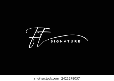 FT initials Handwriting signature logo. FT Hand drawn Calligraphy lettering Vector. FT letter real estate, beauty, photography letter logo design.