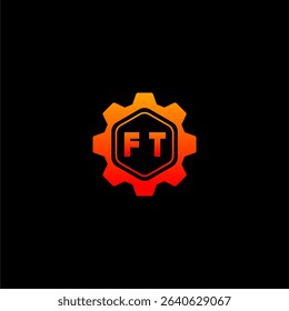 FT Initials Tech Logo Vector Art Icons and Graphics