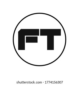 FT Letter Logo Design With Simple style