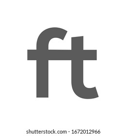 FT Letter Logo Design Template Vector with illustration .