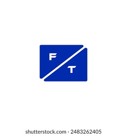 Diseño del logotipo de la letra de FT Diseño único y moderno del logotipo. Diseño de carta de marca profesional de FT. Icono de Ilustración vectorial de Plantilla tipo logotipo de letra FT.
