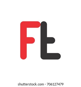 Ft letter logo design vector