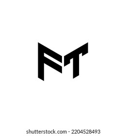 FT letter logo design with white background in illustrator. Vector logo, calligraphy designs for logo, Poster, Invitation, etc.