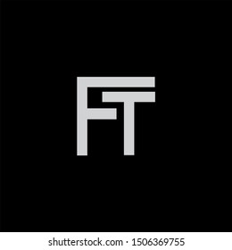 FT Letter monogram with abstrac concept style design