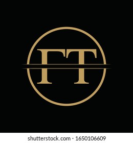 FT letter Type Logo Design vector Template. Abstract Letter FT logo Design