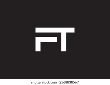 FT Logo Design Template Vector Graphic Branding Element.
