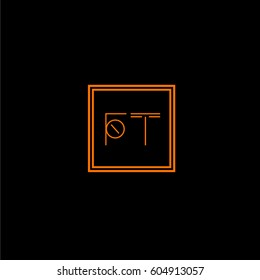 ft logo letter initial, Abstract Polygonal Background Logo, design for Corporate Business Identity,flat icon, Alphabet letter