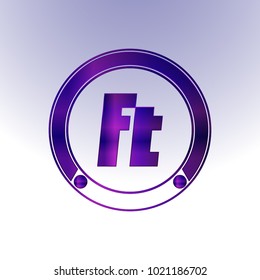FT Logo, Metal Logo, purple Logo, Monogram,