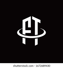 FT monogram logo in a hexagon style and surrounded by a ring