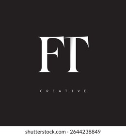 FT Monogram Logo Minimal Elegant Letter Mark para el lujo, la moda   Marcas creativas	
