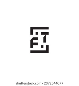 logotipo retro de concepto cuadrado FT en un diseño profesional de alta calidad que se imprimirá en cualquier medio de impresión