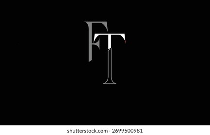 FT, TF ABSTRAKTER BUCHSTABE LOGO MONOGRAMM