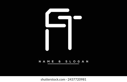 FT, TF, F, T Abstrakte Buchstaben Logo Monogramm