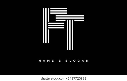FT, TF, F, T Abstract Letters Logo Monogram