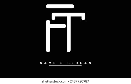 FT, TF, F, T Abstrakte Buchstaben Logo Monogramm