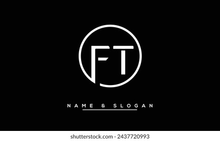 FT, TF, F, T Abstract Letters Logo Monogram