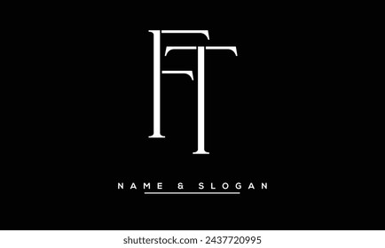 FT, TF, F, T Abstract Letters Logo Monogram