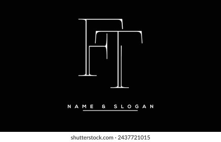 FT, TF, F, T Abstrakte Buchstaben Logo Monogramm
