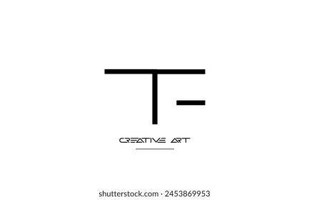 FT, TF, F, T letras abstractas logo monograma