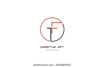 FT, TF, F, T Abstrakte Buchstaben Logo Monogramm