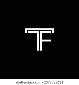 FT oder TF ‍ abstraktes Briefdesign. Hervorragendes professionelles Unternehmen fantastische künstlerische Branding-Unternehmen verschiedene Farben Illustration Logo.