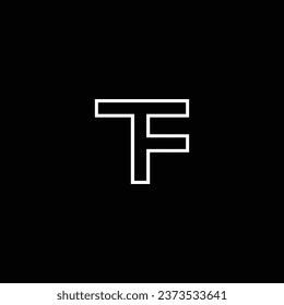 FT or TF ‍abstract letter design. Outstanding professional business awesome artistic branding company different colors illustration logo.