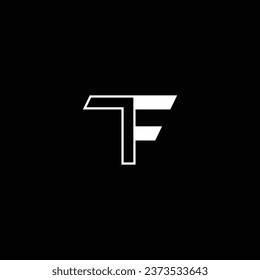 FT o TF ‍ diseño de letras abstractas. Espectacular negocio profesional impresionante marca artística empresa de diferentes colores ilustración logo.