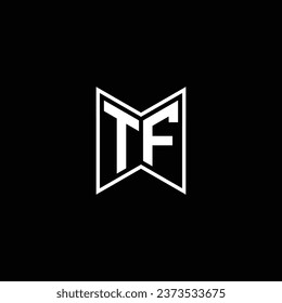 FT or TF ‍abstract letter design. Outstanding professional business awesome artistic branding company different colors illustration logo.